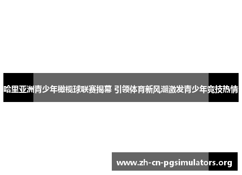 哈里亚洲青少年橄榄球联赛揭幕 引领体育新风潮激发青少年竞技热情