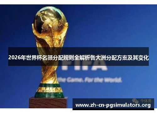 2026年世界杯名额分配规则全解析各大洲分配方案及其变化